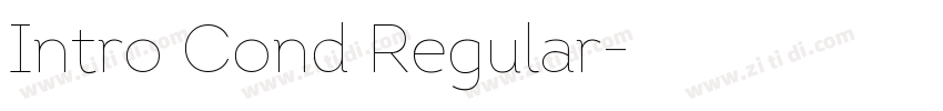 Intro Cond Regular字体转换